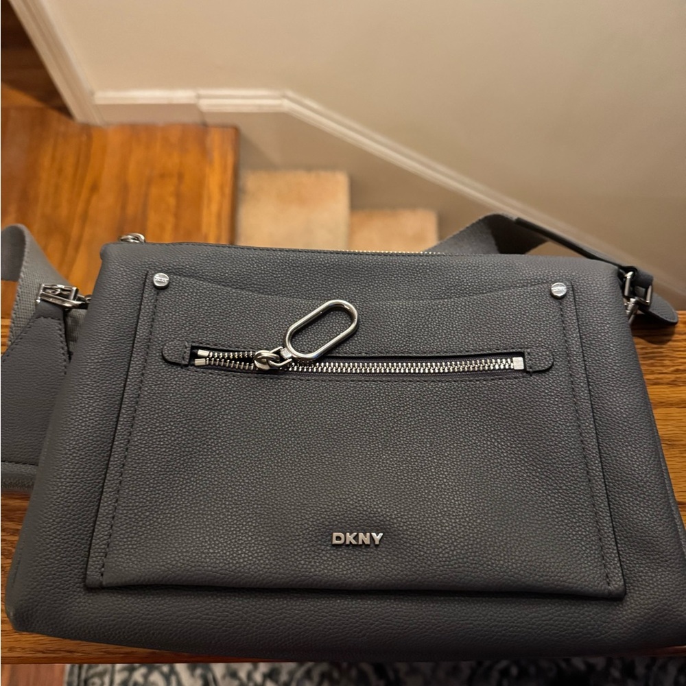 DKNY Charcoal Gray Crossbody Bag